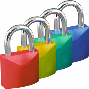 Colored Vacant Unit Padlocks